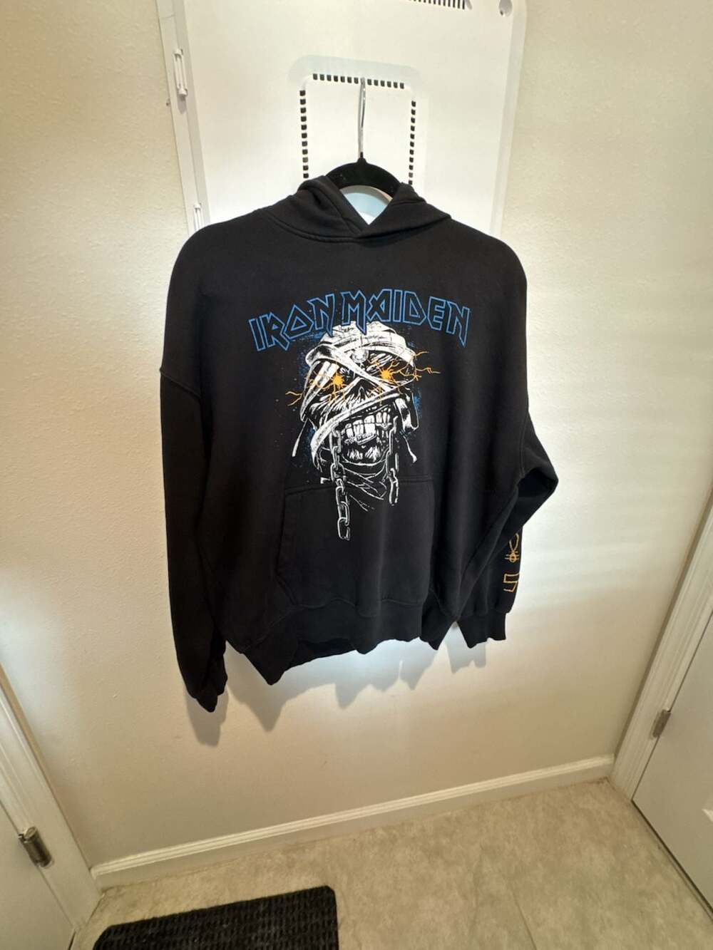 H&M Iron Maiden Powerslave Oversized Fit Graphic Hoodie